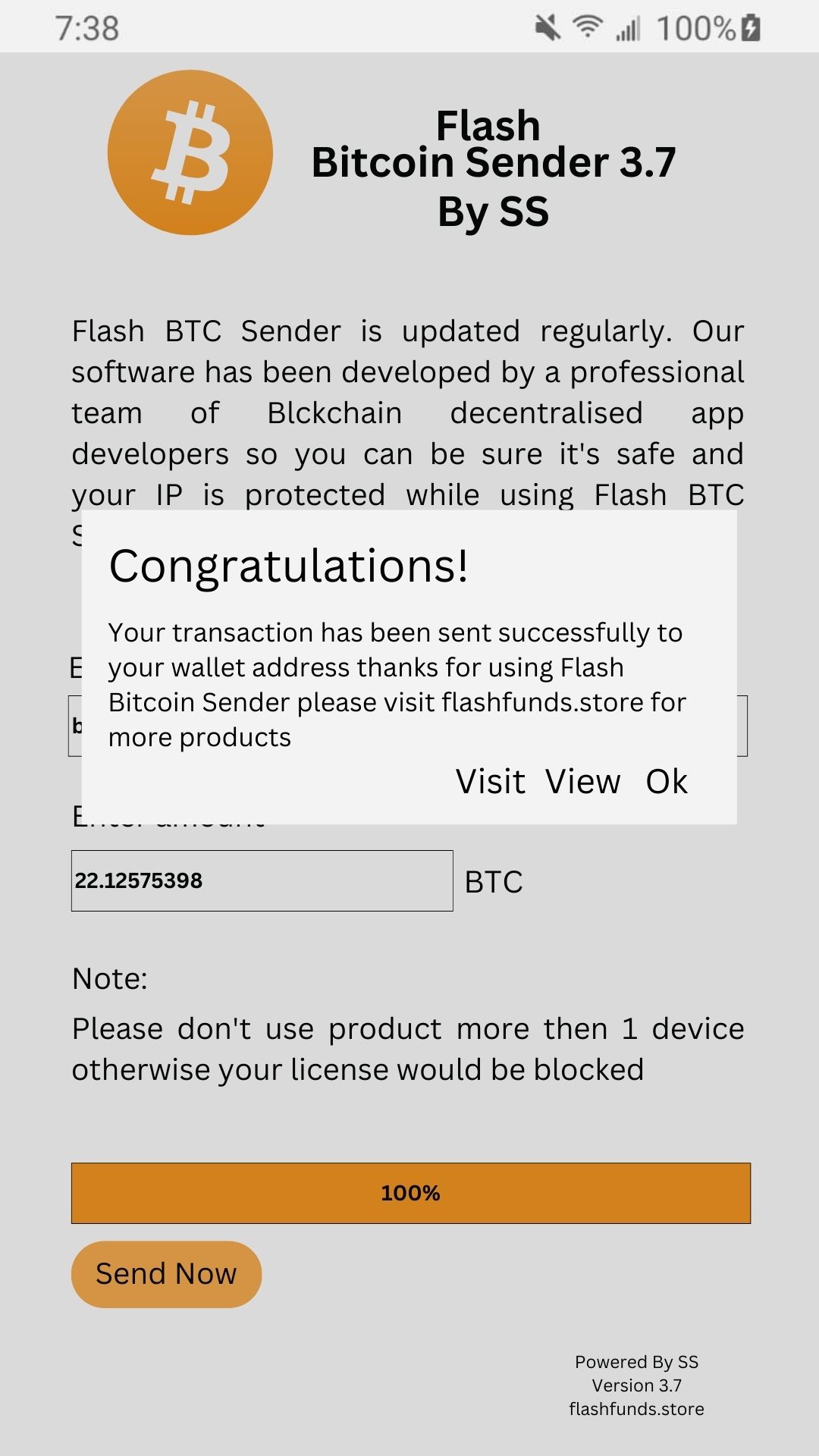 Flash BTC Sender 3.7 One Lifetime - Image 3